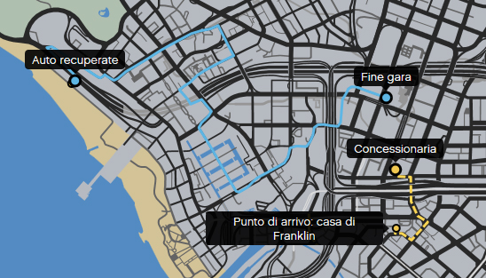 Mappa missione Franklin e Lamar