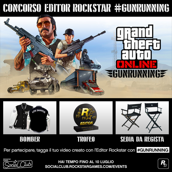 Contest ufficiali #GUNRUNNING su GTA Online